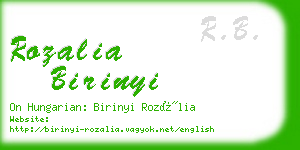 rozalia birinyi business card